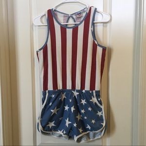 Patriotic All Over Print Romper
